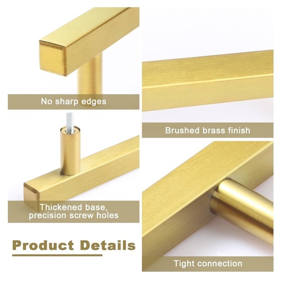 AMAZON 30 Pack Gold Modern Cabinet & Drawer Handles 3 Inch Brushed Brass - Picture 4 of 13